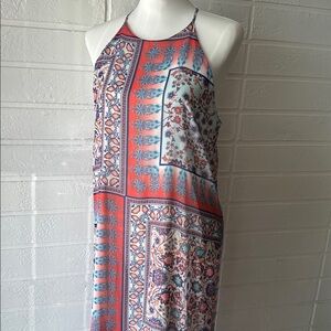 Blue Spero Floral Halter Women’s Dress Size M
